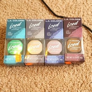 L.A Colors loose metallic powder Iced pigment powder 4x colors